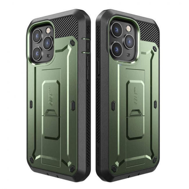 Supcase iPhone 14 Pro Unicorn Beetle Pro Σκληρή Θήκη με Προστασία Οθόνης και Stand - Green