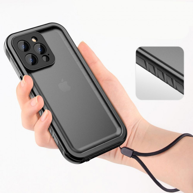 Tech-Protect iPhone 14 Shellbox IP68 Αδιάβροχη Σκληρή Θήκη - Black / Ημιδιάφανη