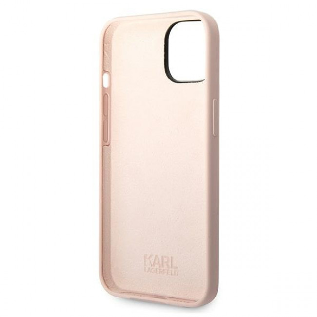 Karl Lagerfeld iPhone 14 Plus Silicone Karl's Head Θήκη Σιλικόνης - Pink - KLHCP14MSLKHLP