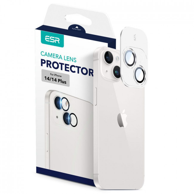 ESR iPhone 14 / iPhone 14 Plus / iPhone 15 / iPhone 15 Plus Camera Lens Αντιχαρακτικό Γυαλί για την Κάμερα - Black