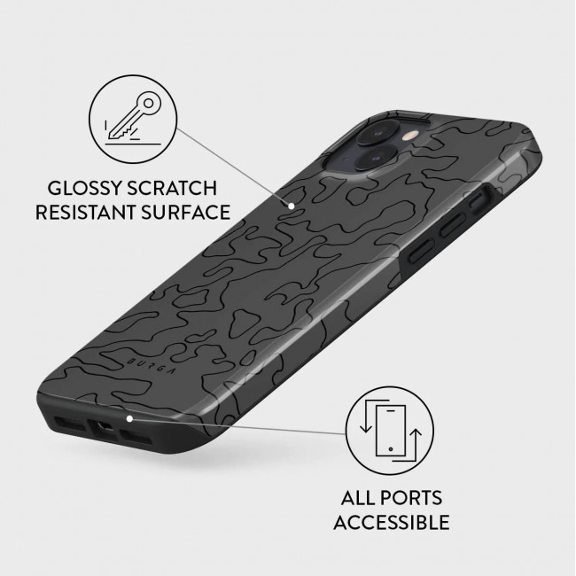 Burga iPhone 14 Plus Fashion Tough Σκληρή Θήκη - Black Rock