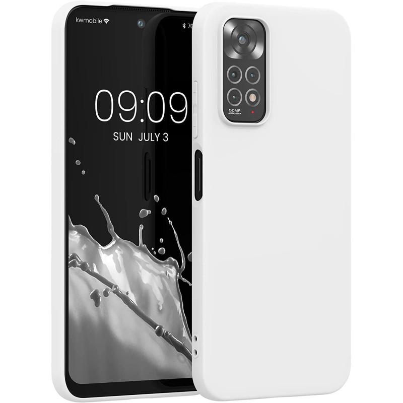 KW Xiaomi Redmi Note 11 / Redmi Note 11S Θήκη Σιλικόνης TPU - Matte White - 57368.48