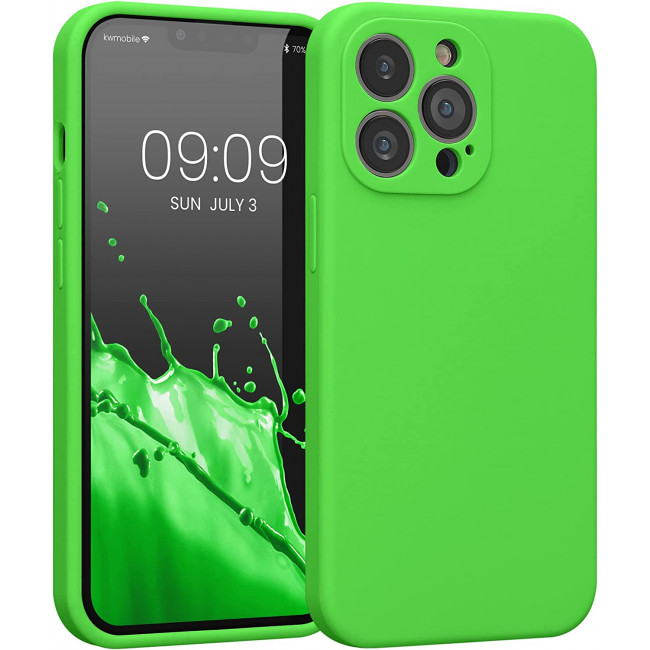 KW iPhone 13 Pro Θήκη Σιλικόνης Rubberized TPU - Lime Green - 59360.159