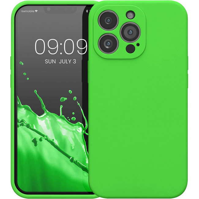 KW iPhone 13 Pro Θήκη Σιλικόνης Rubberized TPU - Lime Green - 59360.159