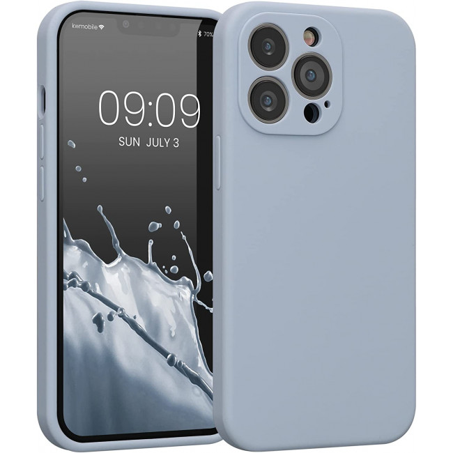 KW iPhone 13 Pro Θήκη Σιλικόνης Rubberized TPU - Matte Light Blue - 59360.58