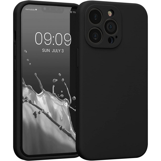 KW iPhone 13 Pro Θήκη Σιλικόνης Rubberized TPU - Black - 59360.01