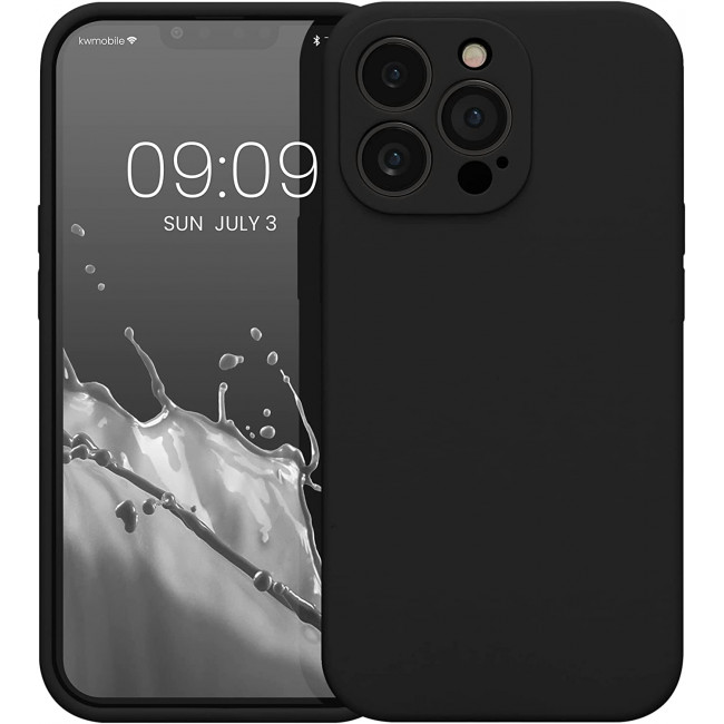 KW iPhone 13 Pro Θήκη Σιλικόνης Rubberized TPU - Black - 59360.01