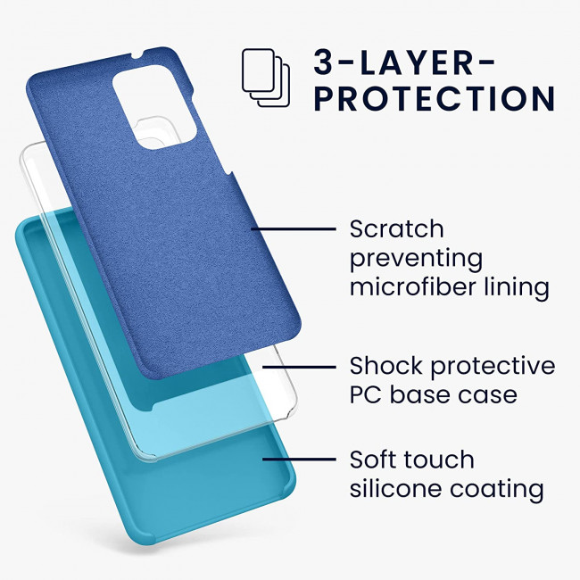 KW Samsung Galaxy A52 / A52 5G / A52s 5G Θήκη Σιλικόνης Rubber TPU - Cool Glacier - 54347.205