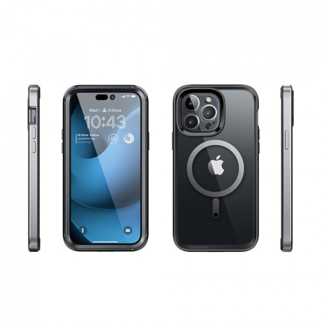 Supcase iPhone 14 Pro Max UB Edge Mag MagSafe Σκληρή Θήκη με Προστασία Οθόνης - Black