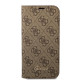 Guess iPhone 14 Pro 4G Vintage Gold Logo Θήκη Βιβλίο από Συνθετικό Δέρμα - Brown - GUBKP14LHG4SHW