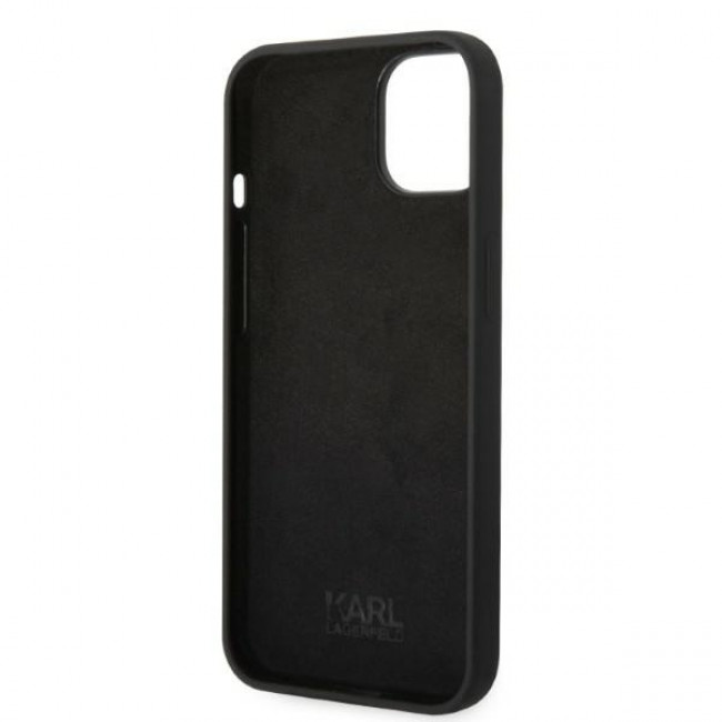 Karl Lagerfeld iPhone 14 Silicone RSG Θήκη Σιλικόνης - Black - KLHCP14SSRSGRCK