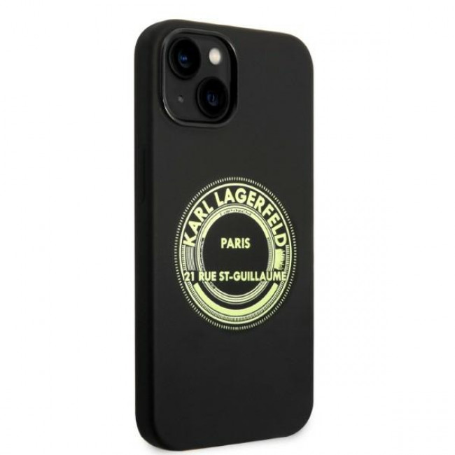 Karl Lagerfeld iPhone 14 Silicone RSG Θήκη Σιλικόνης - Black - KLHCP14SSRSGRCK