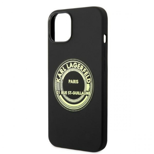 Karl Lagerfeld iPhone 14 Silicone RSG Θήκη Σιλικόνης - Black - KLHCP14SSRSGRCK