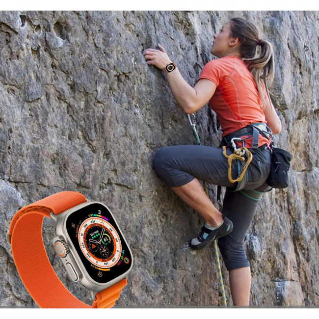 Tech-Protect Λουράκι Apple Watch 2 / 3 / 4 / 5 / 6 / 7 / 8 / 9 / SE / SE 2 / ULTRA / ULTRA 2 - 42 / 44 / 45 / 49 mm Nylon Pro - Orange