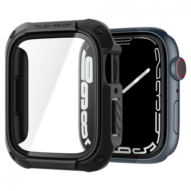 Spigen Θήκη Apple Watch 7 / 8 45mm Tough Armor - Black