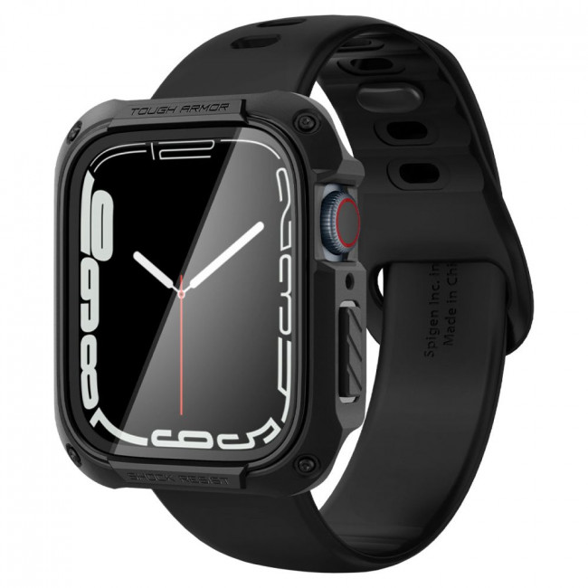 Spigen Θήκη Apple Watch 7 / 8 45mm Tough Armor - Black