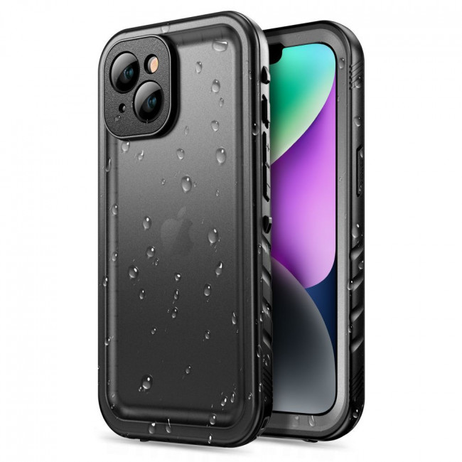 Tech-Protect iPhone 14 Plus Shellbox IP68 Αδιάβροχη Θήκη με Κορδόνι - Black