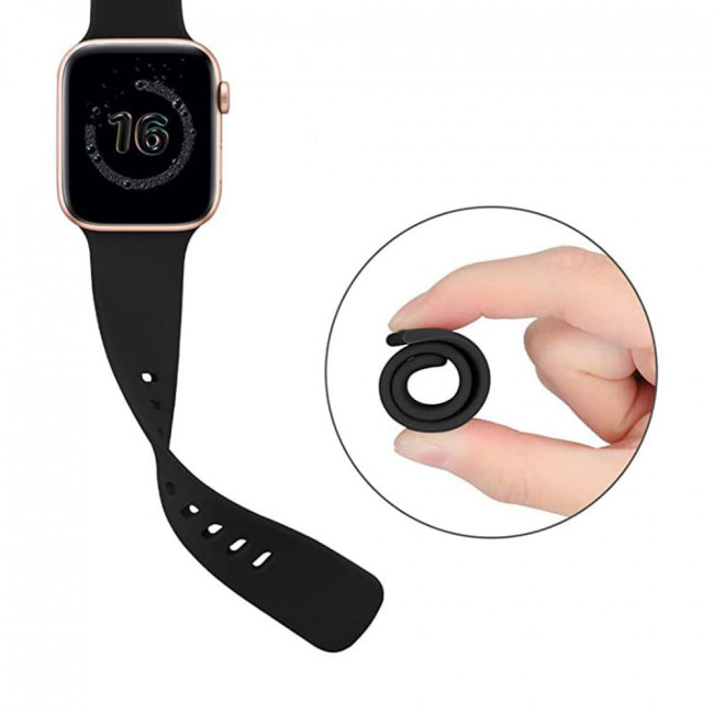 Techsuit W031 Λουράκι Apple Watch 2 / 3 / 4 / 5 / 6 / 7 / 8 / 9 / 10 / SE / SE 2 - 38 / 40 / 41 / 42 mm Watchband Λαστιχένιο - Black