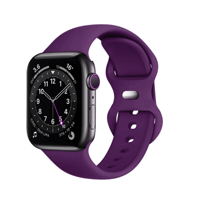 Techsuit W031 Λουράκι Apple Watch 2 / 3 / 4 / 5 / 6 / 7 / 8 / 9 / 10 / SE - 38 / 40 / 41 / 42 mm Watchband Λαστιχένιο - Dark Purple