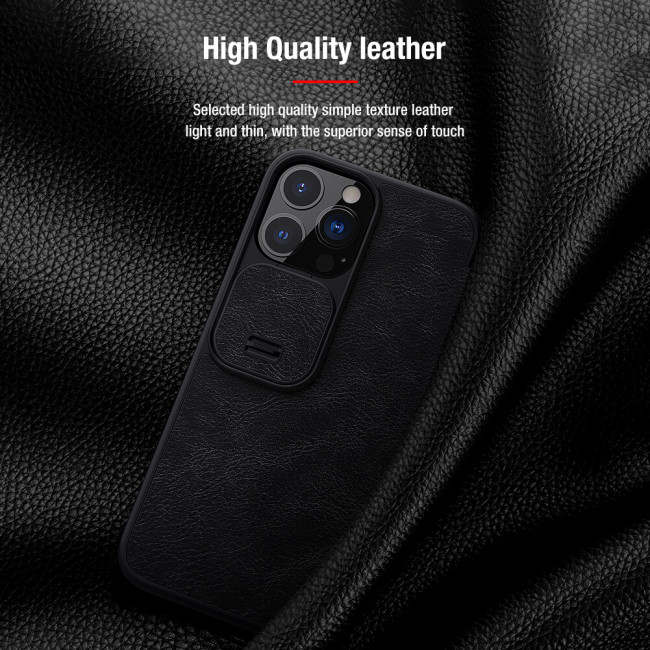 Nillkin iPhone 13 Pro Max Qin Leather Pro Θήκη Βιβλίο με Κάλυμμα για την Κάμερα - Black