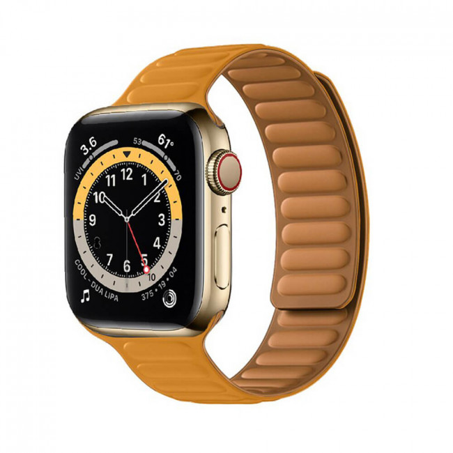 Techsuit Λουράκι Apple Watch 2 / 3 / 4 / 5 / 6 / 7 / 8 / 9 / 10 / SE - 38 / 40 / 41 / 42 mm Watchband W035 Σιλικόνης - Orange