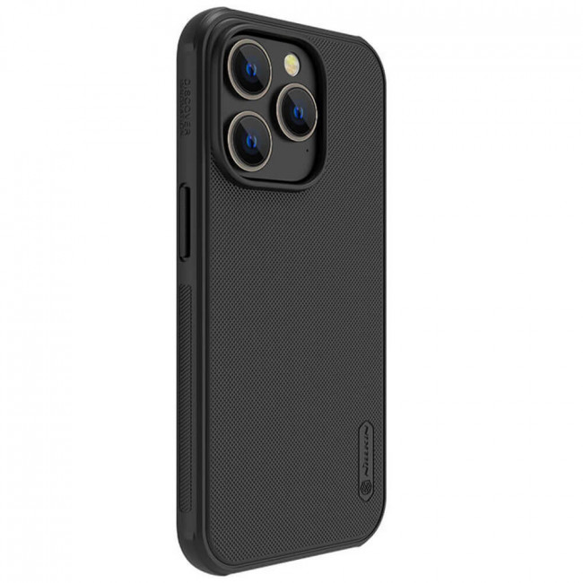 Nillkin iPhone 14 Pro Max Super Frosted Shield Pro Σκληρή Θήκη με Πλαίσιο Σιλικόνης - Black