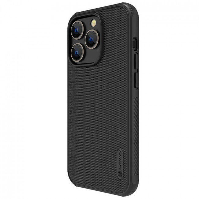 Nillkin iPhone 14 Pro Max Super Frosted Shield Pro Σκληρή Θήκη με Πλαίσιο Σιλικόνης - Black