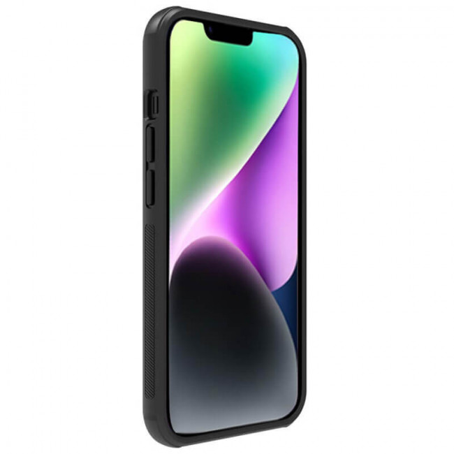 Nillkin iPhone 14 Super Frosted Shield Pro Σκληρή Θήκη με Πλαίσιο Σιλικόνης - Black