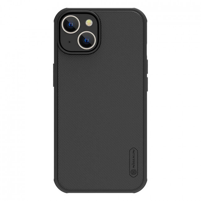 Nillkin iPhone 14 Super Frosted Shield Pro Σκληρή Θήκη με Πλαίσιο Σιλικόνης - Black