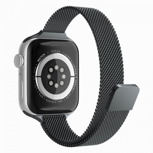 Techsuit Λουράκι Apple Watch 2 / 3 / 4 / 5 / 6 / 7 / 8 / 9 / 10 / SE - 38 / 40 / 41 / 42 mm Watchband W034 από Ανοξείδωτο Ατσάλι - Black