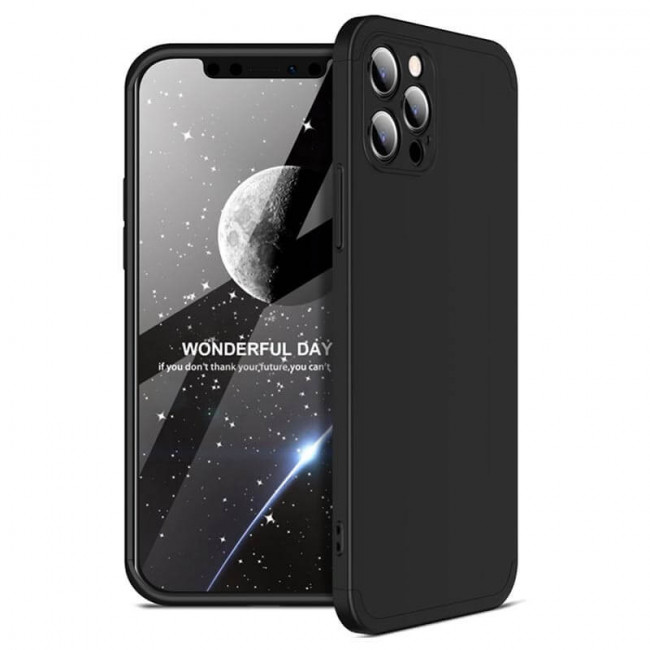 GKK iPhone 13 Pro Θήκη 360 Full Body με Προστασία Οθόνης - Black