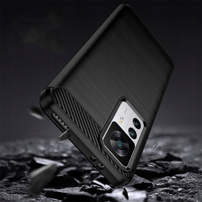 Tech-Protect Xiaomi 12T / 12T Pro Θήκη Rugged Carbon TPU - Black