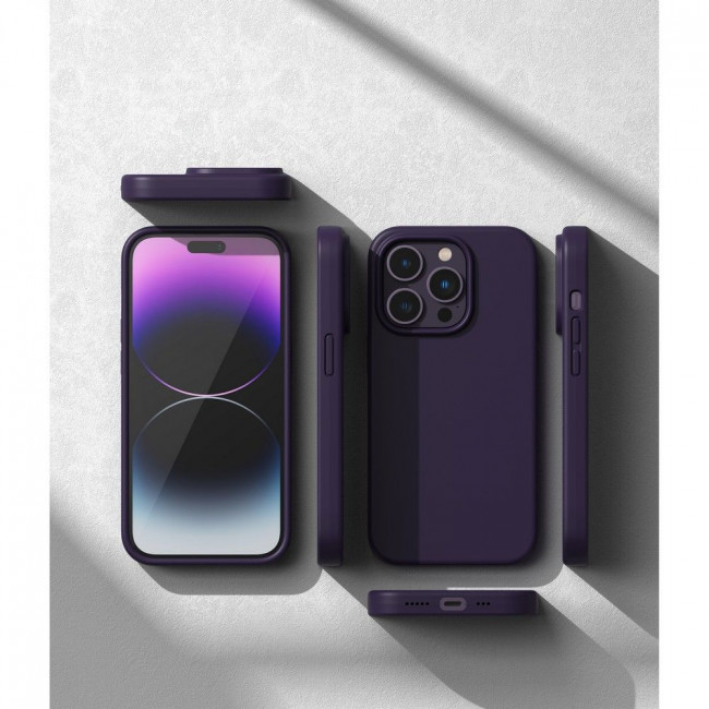 Ringke iPhone 14 Pro Silicone Case Θήκη Σιλικόνης - Deep Purple