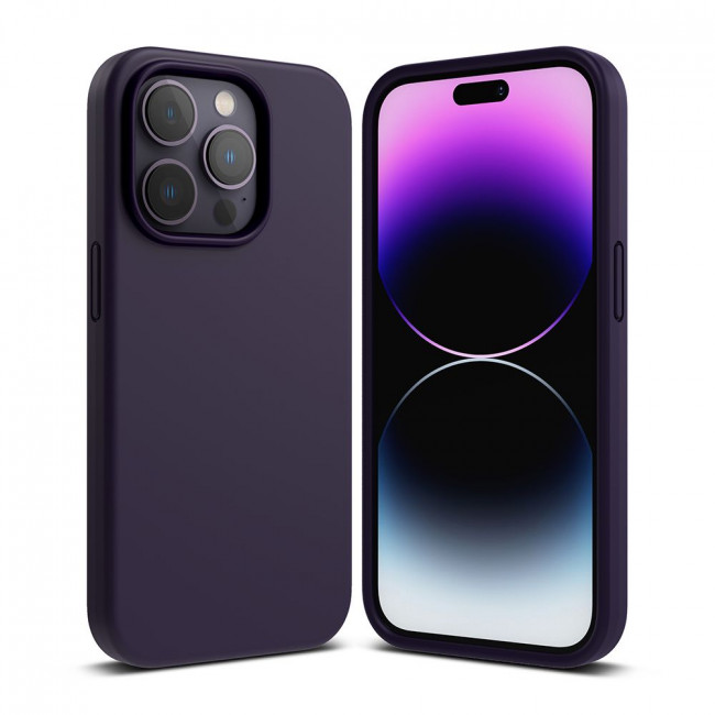 Ringke iPhone 14 Pro Silicone Case Θήκη Σιλικόνης - Deep Purple