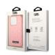 Karl Lagerfeld iPhone 14 Pro - 3D Monogram Σκληρή Θήκη με Πλαίσιο Σιλικόνης - Pink - KLHCP14LRUPKLPP