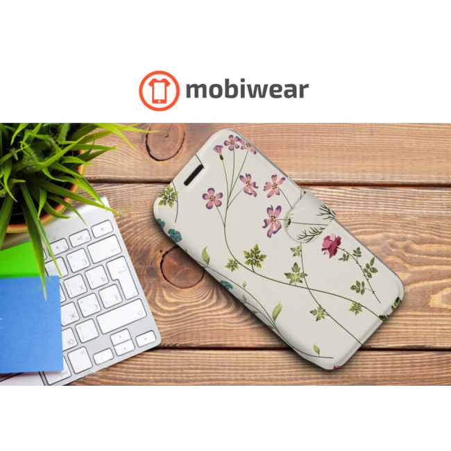 Mobiwear iPhone 12 Pro Θήκη Βιβλίο Slim Flip - Design Field Flowers - MD03S