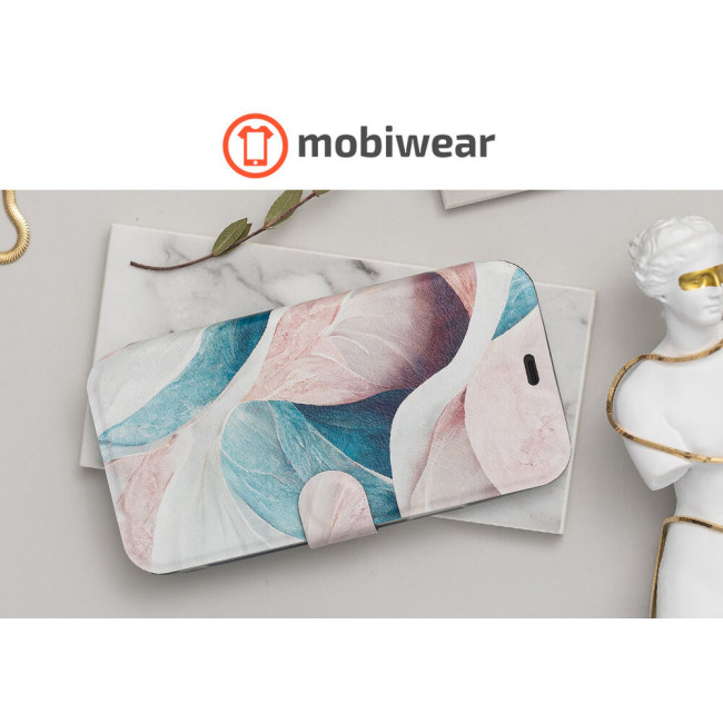 Mobiwear Xiaomi 11T / 11T Pro Θήκη Βιβλίο Slim Flip - Design Pink and Greenish Marble - VP33S