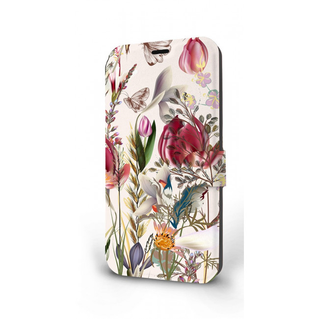 Mobiwear iPhone 13 Pro Max Θήκη Βιβλίο Slim Flip - Design Vintage Flowers - MP01S