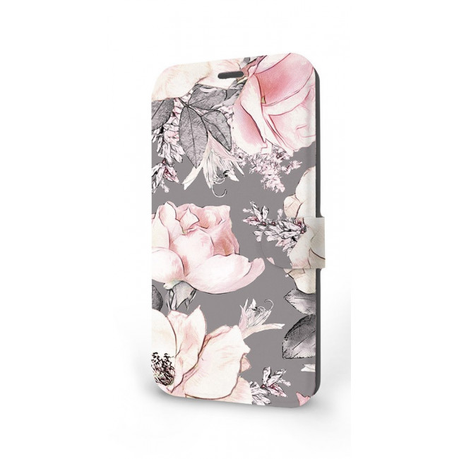 Mobiwear iPhone 13 Pro Max Θήκη Βιβλίο Slim Flip - Design Pink Pastel Flowers - MX06S