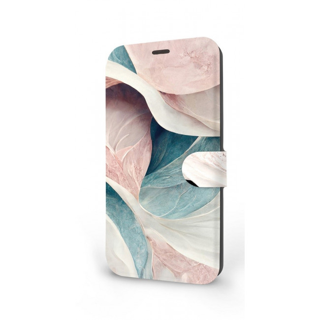 Mobiwear iPhone 13 Pro Max Θήκη Βιβλίο Slim Flip - Design Pink and Greenish Marble - VP33S