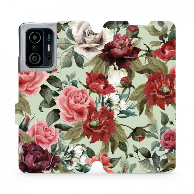 Mobiwear Xiaomi 11T / 11T Pro Θήκη Βιβλίο Slim Flip - Design Flowers - MD06P