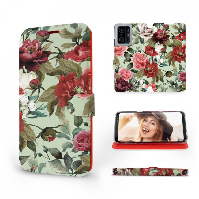 Mobiwear Xiaomi 11T / 11T Pro Θήκη Βιβλίο Slim Flip - Design Flowers - MD06P