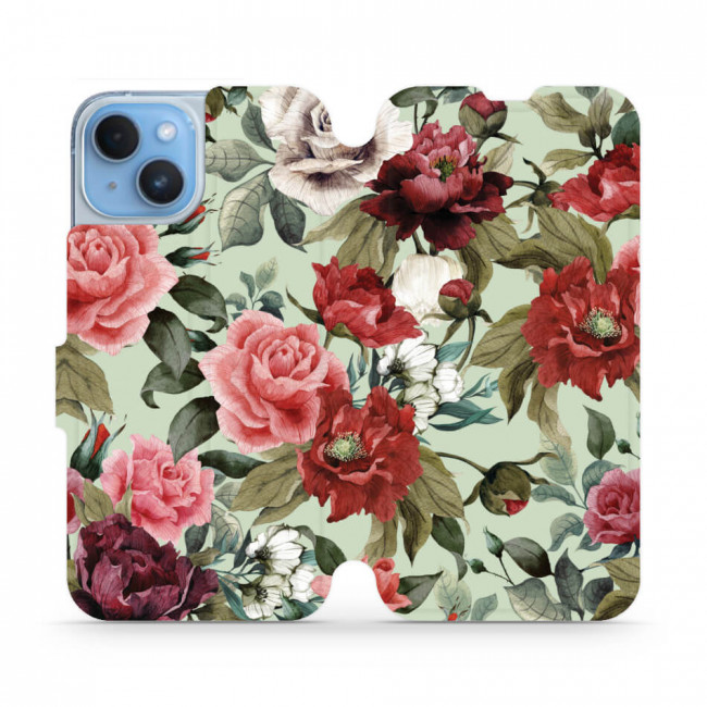 Mobiwear iPhone 14 Θήκη Βιβλίο Slim Flip - Design Flowers - MD06P