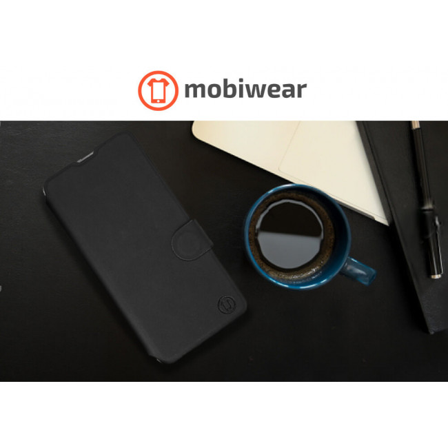 Mobiwear iPhone 14 Θήκη Βιβλίο Slim Flip - Μαύρη - S_BLB