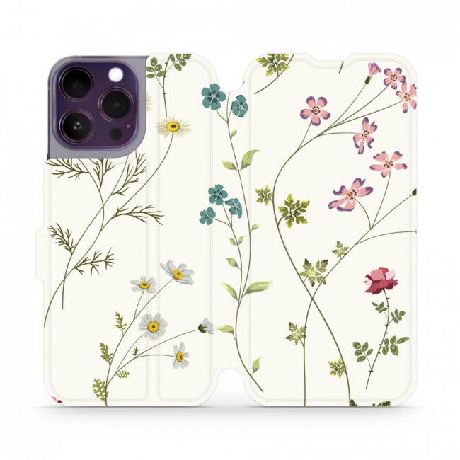 Mobiwear iPhone 14 Pro Max Θήκη Βιβλίο Slim Flip - Design Field Flowers - MD03S