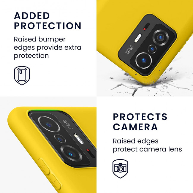 KW Xiaomi 11T / 11T Pro Θήκη Σιλικόνης TPU - Bright Yellow - 56245.165