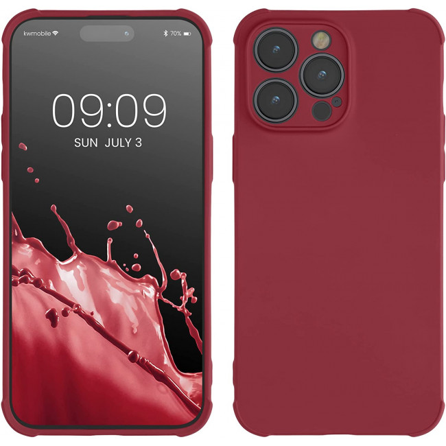 KW iPhone 14 Pro Max Θήκη Σιλικόνης TPU με Ενισχυμένες Γωνίες - Rhubarb Red - 60222.209