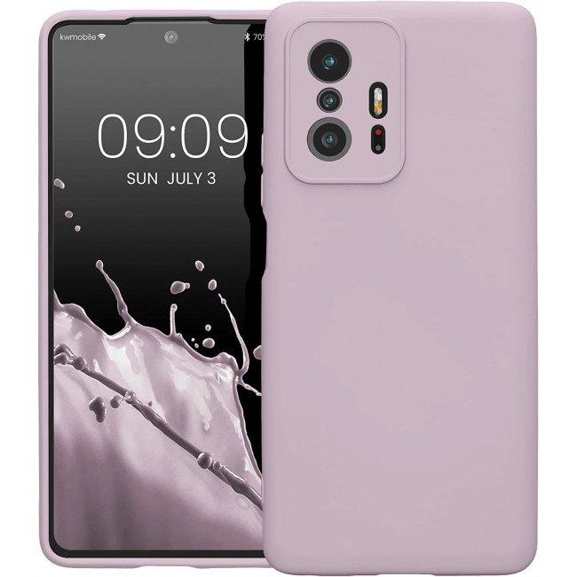 KW Xiaomi 11T / 11T Pro Θήκη Σιλικόνης Rubberized TPU - Nude Lilac - 56573.236