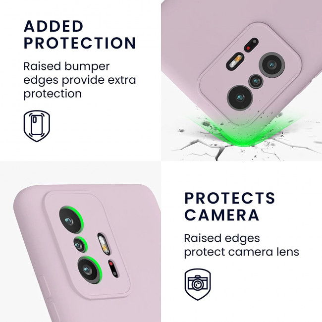 KW Xiaomi 11T / 11T Pro Θήκη Σιλικόνης Rubberized TPU - Nude Lilac - 56573.236