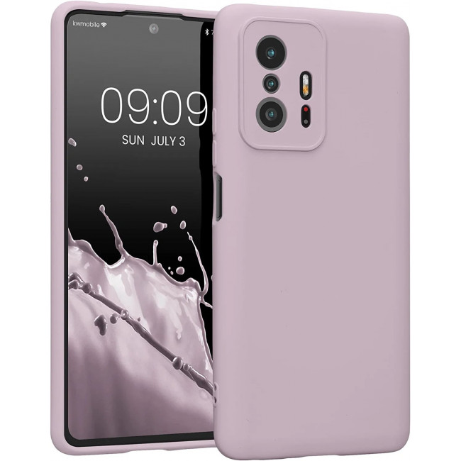 KW Xiaomi 11T / 11T Pro Θήκη Σιλικόνης Rubberized TPU - Nude Lilac - 56573.236